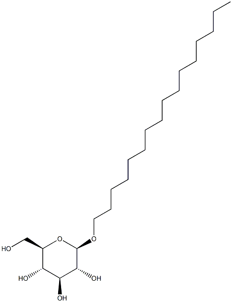 Hexadecyl b-D-glucopyranoside Structure