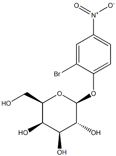 2-Bromo-4-nitrophenyl b-D-galactopyranoside,,结构式