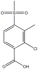 2-chloro-3-methyl-4-methylsulfonylbenzoic acid 化学構造式
