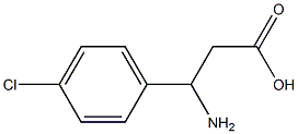 (RS)-3-氨基-3-(4-氯苯基)丙酸,,结构式