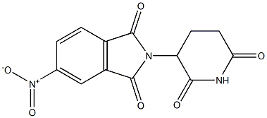 1,3-二氧-2-(2,6-二氧哌啶-3-基)-5-硝基异二氢吲哚,,结构式