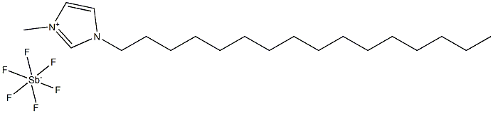 1-十六烷基-3-甲基咪唑六氟锑酸盐, , 结构式