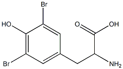 3,5-dibromo-DL-tyrosine Structure