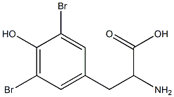 3,5-二溴-DL-酪氨酸, , 结构式