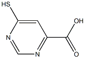 4-mercapto-6-pyrimidinecarboxylic acid Struktur