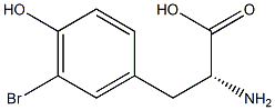 3-bromo-D-tyrosine Structure