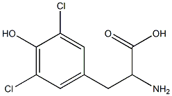 3,5-二氯-DL-酪氨酸, , 结构式