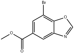 7-Bromo-benzooxazole-5-carboxylic acid methyl ester, 1934686-68-6, 结构式