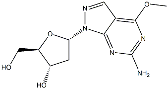6-Amino-4-methoxy-1-(2-deoxy-alpha-D-ribofuranosyl)-1H-pyrazolo[3,4-d]pyrimidine Struktur