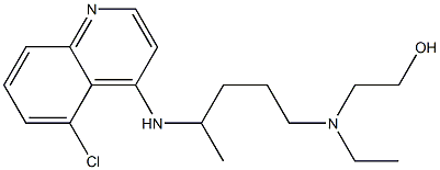 2-((4-(5-chloroquinolin-4-ylamino)pentyl)(ethyl)amino)ethanol 化学構造式