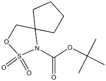 tert-butyl 3-oxa-2-thia-1-azaspiro[4.4]nonane-1-carboxylate 2,2-dioxide 化学構造式