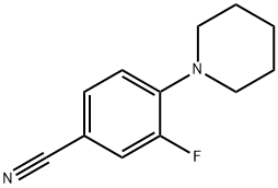 3-Fluoro-4-(piperidin-1-yl)benzonitrile 化学構造式