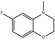 6-Fluoro-4-methyl-2,3-dihydro-1,4-benzoxazine 化学構造式