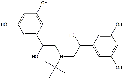 5,5'-((tert-butylazanediyl)bis(1-hydroxyethane-2,1-diyl))bis(benzene- 1,3-diol) Struktur