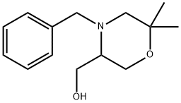 (4-benzyl-6,6-dimethylmorpholin-3-yl)methanol Struktur