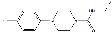 N-Ethyl-4-(4-hydroxyphenyl)piperazine-1-carboxamide Struktur