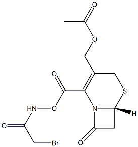 溴乙酰氨基头孢烷酸, , 结构式