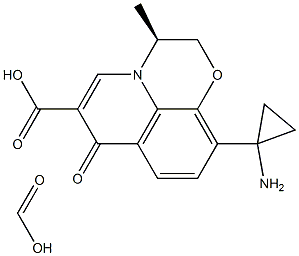 (S)-10-(1-aminocyclopropyl)-3-methyl-7-oxo-2,3-dihydro-7H-[1,4]oxazino[2,3,4-ij]quinoline-6-carboxylic acid formic acid Structure
