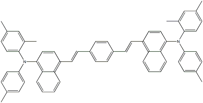 1,1-[1,4-phenylenedi(e)-2,1-ethenediyl]di[4-{[n-(2,4-dimethylphenyl)-n-(4-methylphenyl)]amino}]naphthalene Structure