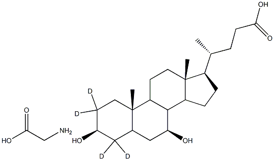 甘氨熊脱氧胆酸-2,2,4,4-D4,,结构式
