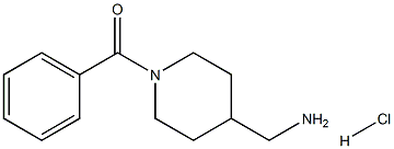 (1-苯甲酰哌啶-4-基)甲胺盐酸 结构式
