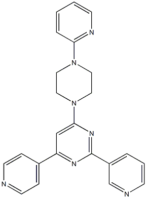 4-PYRIDIN-4-YL-2-PYRIDIN-3-YL-6-(4-PYRIDIN-2-YL-PIPERAZIN-1-YL)-PYRIMIDINE 结构式