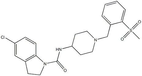 5-CHLORO-N-(1-[2-(METHYLSULFONYL)BENZYL]PIPERIDIN-4-YL)INDOLINE-1-CARBOXAMIDE Structure