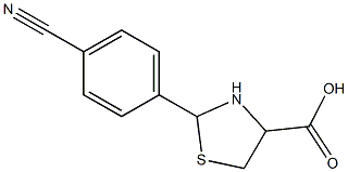 2-(4-CYANO-PHENYL)-THIAZOLIDINE-4-CARBOXYLIC ACID 化学構造式