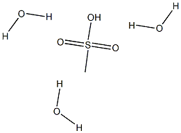 Methanesulfonic acid trihydrate Structure