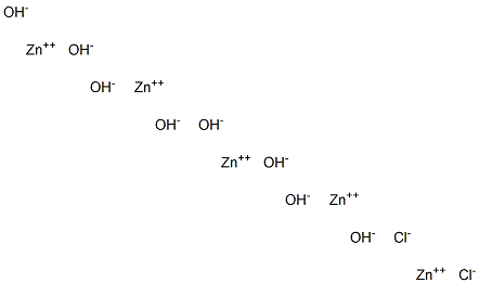 Pentazinc octahydroxide dichloride 结构式