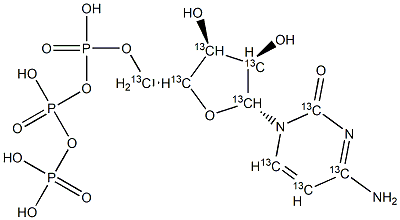 Cytidine 5'-Triphosphate-13C9,,结构式