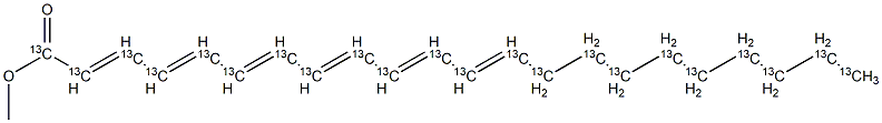 Docosahexaenoic Acid-Methyl Ester-13C22,,结构式