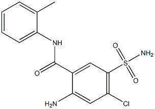 2-氨基-4-氯-5-氨磺酰基-N-(邻甲苯基)-苯甲酰胺,,结构式