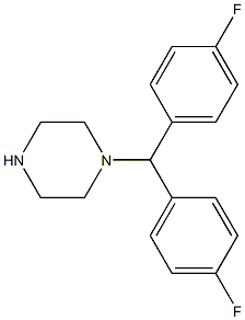 1-(bis(4-fluorophenyl)methyl)piperazine 化学構造式