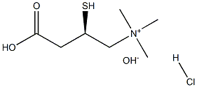 (R)-(3-carboxy-2-mercaptopropyl)trimethylammonium hydroxide hydrochloride Structure