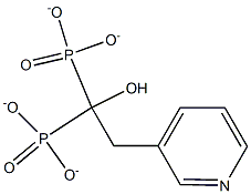 2-(3-pyridyl)-1-hydroxyethane-1,1-bisphosphonate Structure