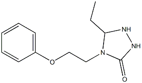 5-乙基-4-(2-苯氧乙基)-氢-1,2,4-三氮唑-3-(4氢)-酮 结构式