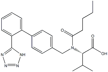 (S) -N- (1- oxopentyl) -N- [4- [2- (1H- tetrazol-5-yl) phenyl] benzyl] -L- valine Structure