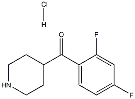4-(2,4-二氟苯甲酰)哌啶盐酸盐, , 结构式
