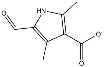 5-formyl-2,4-dimethyl-pyrrole-3-carboxylate Struktur