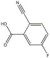 2-氰基-5-氟苯甲酸,,结构式