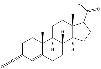 3-carbonyl-4-androstene-17-carboxylate Struktur