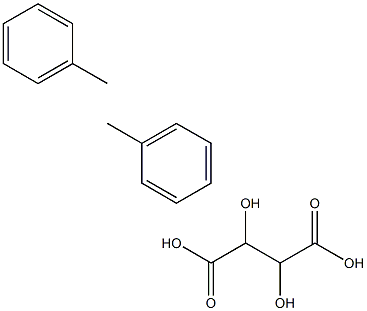 Di-p-methylbenzene L-tartaric acid 化学構造式