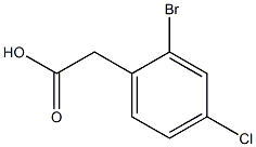 2-(2-bromo-4-chlorophenyl)acetic acid Struktur