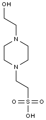 N-(2-Hydroxyethy)piperazine-N-ethanesulfonic acid Struktur