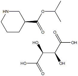 (S)-3-哌啶甲酸甲(乙)酯-D-酒石酸盐, , 结构式