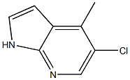 5-CHLORO-4-METHYL-1H-PYRROLO[2,3-B]PYRIDINE 化学構造式