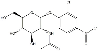 2-Chloro-4-nitrophenyl2-acetamido-2-deoxy-a-D-glucopyranoside 化学構造式