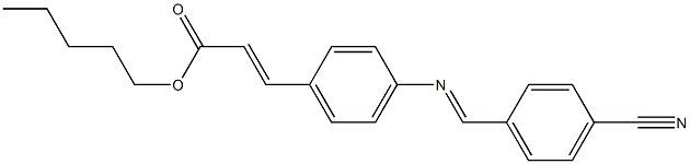 P-(4-CYANOBENZALAMINO)CINNAMIC ACID AMYL ESTER Struktur