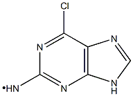 6-chloro-9H-purin-2-amino,,结构式